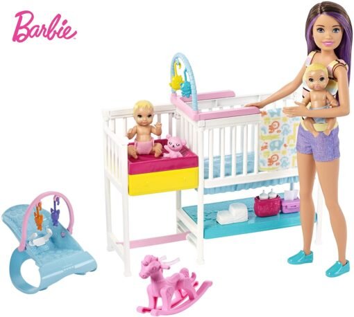 Barbie Nursery Playset with Skipper Babysitters