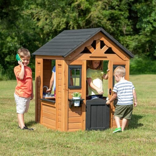 All Cedar Wooden Playhouse - Image 2