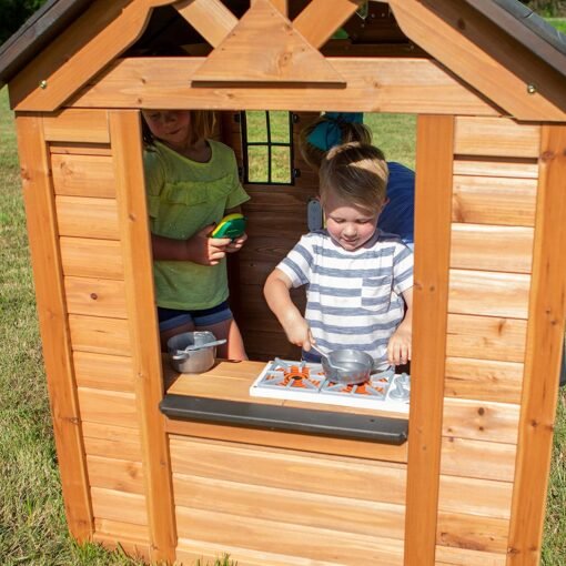 All Cedar Wooden Playhouse - Image 4