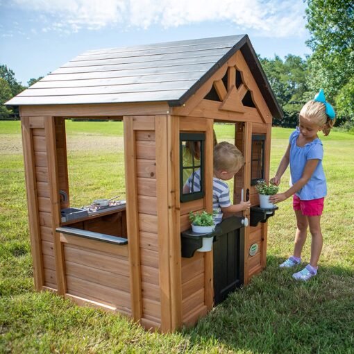 All Cedar Wooden Playhouse - Image 5